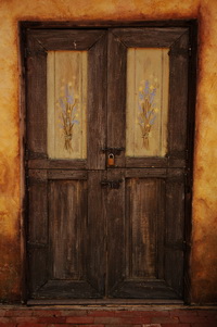 Door with Flowers