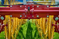 Red and Yellow Farm Equipment